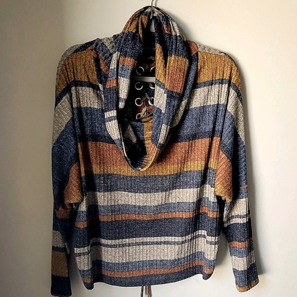 Women's Cropped Cowl Neck Sweater